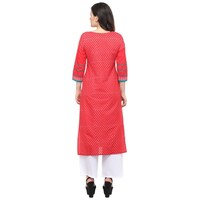 Picture of Ezis Fashion Women's Printed Kurti, BSH0945374, Red