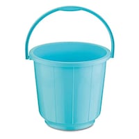 Picture of Asian Plastic Bucket with Handle for Home Bathroom