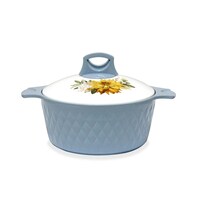 Picture of Asian Stainless Steel insulated Casserole Hotpot, Diamond Blue