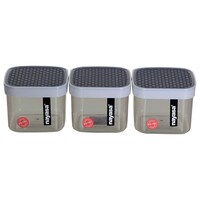 Picture of Nayasa Plastic Food Storage Containers for Kitchen, 550ml, Grey - Set Of 3 Pcs