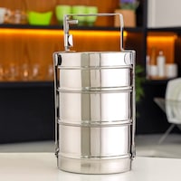 Picture of Blackstone 3-Tier Stainless Steel Tiffin Box for School, College and Office