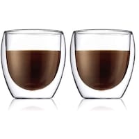 Blackstone Double Wall Glass Tumbler Cups - Set Of 2 Pcs