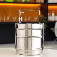 Picture of Blackstone 2-Tier Stainless Steel Tiffin Box for School, College and Office