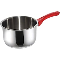 Hascevher Stainless Steel Milk Pot with Red Handle