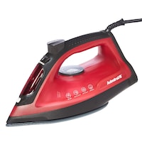 Picture of Admiral Steam Iron With Ceramic Soleplate, 2400W, Red & Black