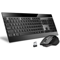 Rapoo Multi Mode Wireless Keyboard and Mouse Combo, 9900M - Black