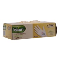 Picture of Falcon PRE Powder Latex Gloves, Clear, M - Carton of 1000