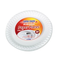 Super Touch Paper Plate, 7 Inch, White, 100 Pcs - Carton of 12
