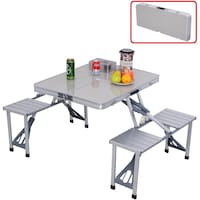 Picture of Robustline Portable & Foldable Picnic Table - Silver