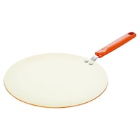 Nirlon Ceramic Non Stick Concave Tawa, 26 cm, Orange & Beige
