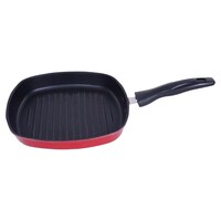 Picture of Nirlon Non Stick Square Grill Pan, Black & Red