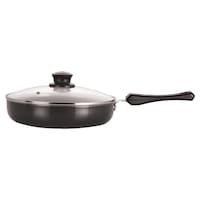 Picture of Nirlon Non Stick Frying Pan with Lid, Black