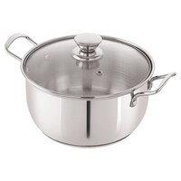 Picture of Nirlon Stainless Steel Casserole with Glass Lid, Silver