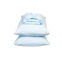 Ariika Percale Fitted Sheet Set, Baby Blue
