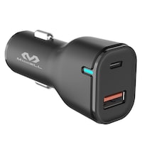 Picture of Miccell Dual Port 20W Car Fast Charger with Light, VQ-C08, Black