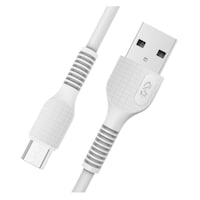 Picture of Miccell 2.4A Fast USB to Micro USB Charging Cable, 1.2M, VQ-D88-M, White