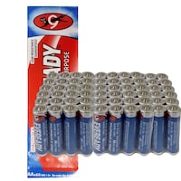 Picture of Eveready Carbon Zinc Shrink Batteries, AA, 60 Pcs