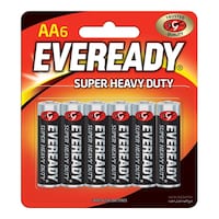 Eveready Zinc Battery, AA, 6 Pcs