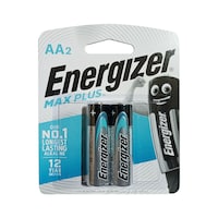 Energizer Max Plus Alkaline Battery, 1.5V, AA, 2 Pcs, EP91BP2T