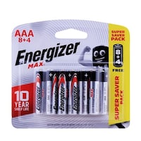 Picture of Energizer Max Battery, AAA - Promo Pack of 12 Pcs