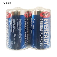 Picture of Eveready Carbon Zinc, Shrink Batteries, C, 2 Pcs