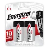 Picture of Energizer Max Alkaline Battery, 1.5V, C, 2 Pcs, E93BP2