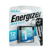 Picture of Energizer Max Plus Alkaline Battery, 1.5V, AAA, 4 Pcs, EP92BP4T