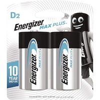 Picture of Energizer Max Plus Alkaline Battery, 1.5V, D, 2 Pcs, EP95BP2