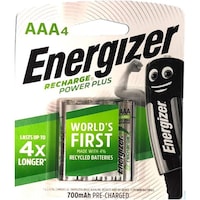 Energizer Rechargeable Battery, AAA, 4 Pcs