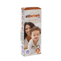 Elbebek Midi Twin Baby Diapers, 36 Pcs - Carton of 4