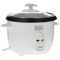 Picture of Black & Decker Rice Cooker with Removable Nonstick Bowl, White, 400w, 1l, RC1050-B5