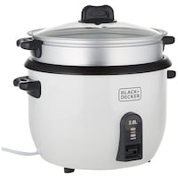 Picture of Black & Decker Rice Cooker, White, 1100W, 2.8 Litres, RC2850-B5