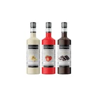 Picture of Nish Chocolate, Strawberry & White Chocolate Syrups Set, 3 x 700ml - Carton of 2