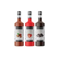 Picture of Nish Hazelnut, Strawberry and Chocolate Syrup Set, 3 x 700ml - Carton of 2