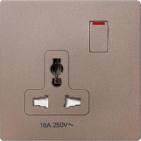 Picture of MK Electric Frameless Aria 16A 1 Gang Single Pole Switched International Socket, Rose Gold