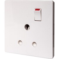 MK Electric Frameless Aria 15A 1 Gang Single Pole Switched Socket