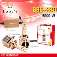 Picture of Tobys S65 PRO 9005 LED Headlight Bulb Assembly, 130W - Pack of 2