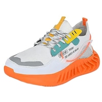 Hundo P Men's Sports Shoes, KE0945406, White & Orange