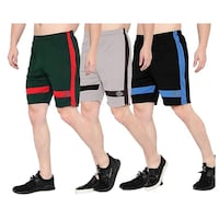 Picture of Dia A Dia Men's Running Shorts, KE0945193, Multicolour, Pack of 3