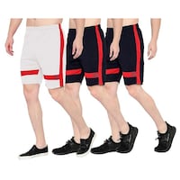 Dia A Dia Men's Running Shorts, KE0945200, Multicolour, Pack of 3
