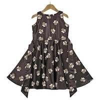 Picture of Fashion Dream Girl's Floral Printed Midi Frock, KE0945204, Pink & Black