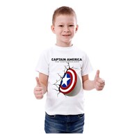 Boy's Captain America The Winter Soldier Printed T-shirt, JZ0945853, White