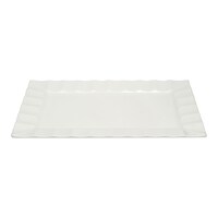 Vague Melamine Rectangle Shape Platter, 59.5x38cm, White