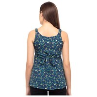 Picture of DEGE Women's Floral Printed Tank Top, 17668394, Navy Blue