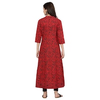 Picture of DEGE Women's Printed Kurti, 19586528, Red