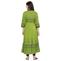 Picture of DEGE Women's Embroidered Thread Work Kurti, 19586524, Green