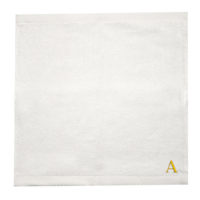 Picture of BYFT "A" Embroidered Cotton Monogrammed Face Towel, 600 GSM, 33x33cm - Set of 6