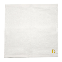 Picture of BYFT "D" Embroidered Cotton Monogrammed Face Towel, 600 GSM, 33x33cm - Set of 6