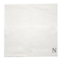 Picture of BYFT "N" Embroidered Cotton Monogrammed Face Towel, 600 GSM, 33x33cm - Set of 6