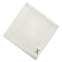Picture of BYFT "X" Embroidered Cotton Monogrammed Face Towel, 600 GSM, 33x33cm - Set of 6